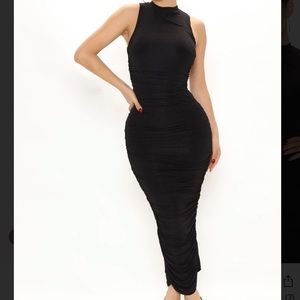 NWOT Fashion Nova Metallic Midi Dress Size S